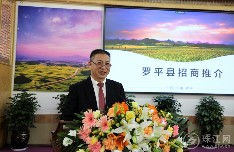 罗平县委副书记、县长王玮在会上作招商推介.JPG