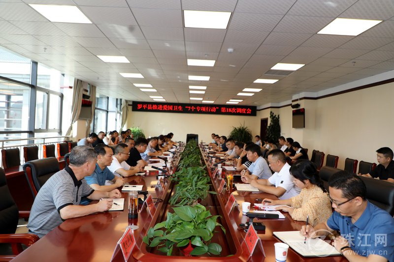 罗平县召开爱国卫生“7个专项行动”第18次调度会