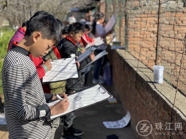 宣威市靖外明德小学：拿起彩色画笔，共绘绿色家园