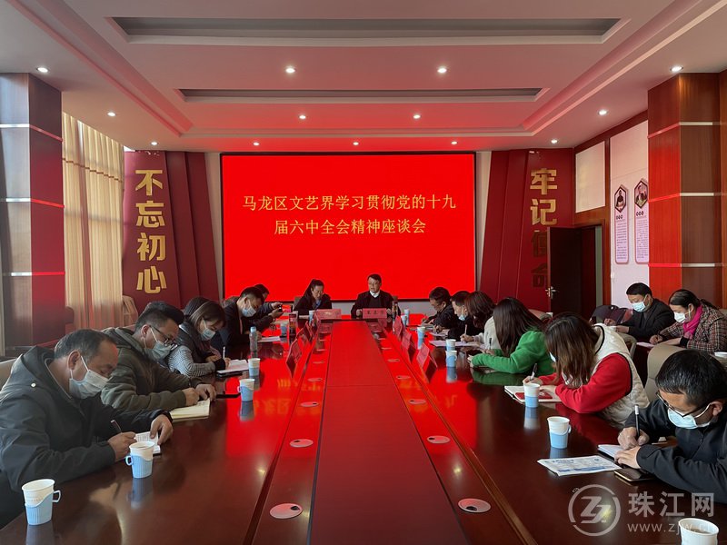 抓学习 悟精神 话发展 ——马龙区文艺界集中学习党的十九届六中全会和 中国文联第十一次全国代表大会精神