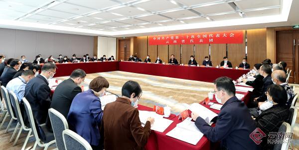 云南省代表团继续讨论党的二十大报告
王宁主持 王予波参加 石玉钢等发言