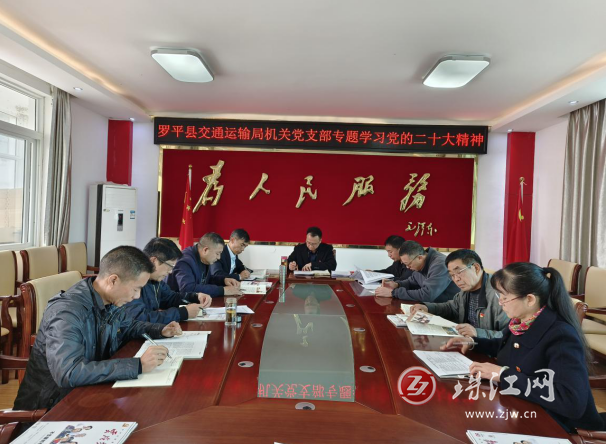 罗平县交通运输局机关支部专题学习党的二十大精神