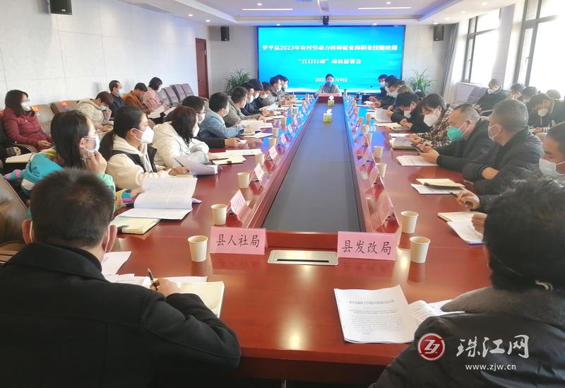 罗平县召开2023年农村劳动力转移就业和职业技能培训“百日行动”动员部署会