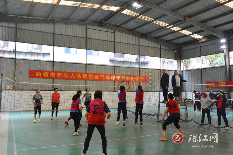曲靖市老年人体育协会气排球专委会举行协作赛